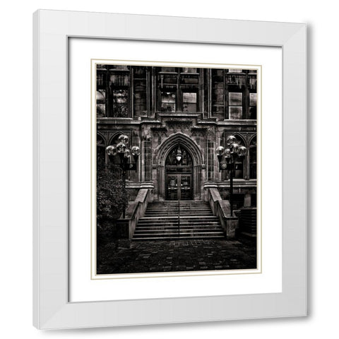 Wellesley Street Toronto No 992 White Modern Wood Framed Art Print with Double Matting by Carson, Brian