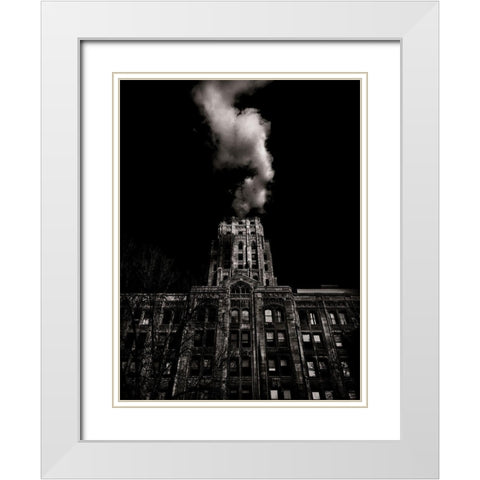 Wellesley Street Toronto No 991 White Modern Wood Framed Art Print with Double Matting by Carson, Brian