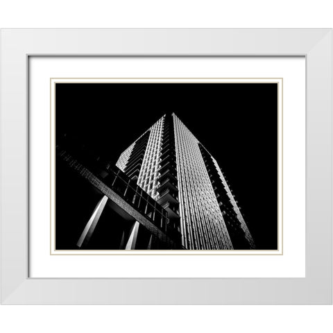 Sumach Street Toronto No 170 White Modern Wood Framed Art Print with Double Matting by Carson, Brian