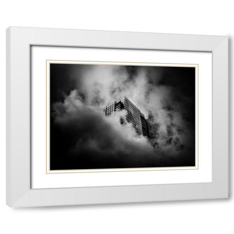 University Avenue No 1882 White Modern Wood Framed Art Print with Double Matting by Carson, Brian