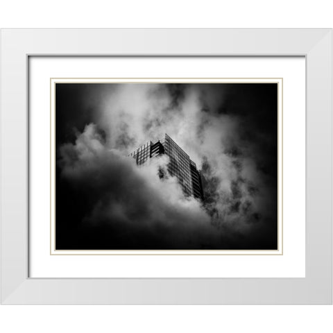 University Avenue No 1882 White Modern Wood Framed Art Print with Double Matting by Carson, Brian