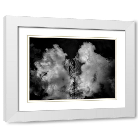 University Avenue No 1883 White Modern Wood Framed Art Print with Double Matting by Carson, Brian