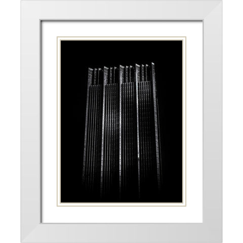 Bay Street North Tower Toronto No 2002 White Modern Wood Framed Art Print with Double Matting by Carson, Brian