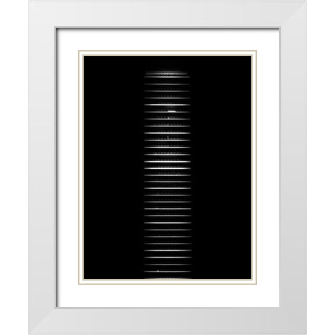 King Street Toronto No 2244 White Modern Wood Framed Art Print with Double Matting by Carson, Brian