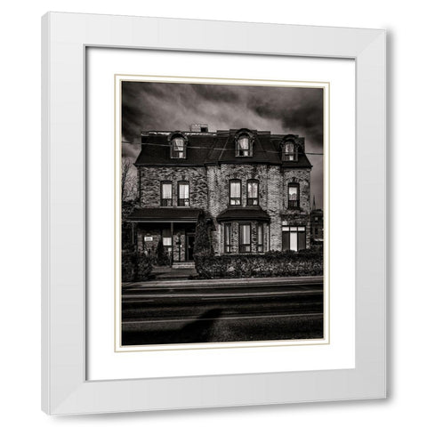 Sherbour Street Toronto No 300 White Modern Wood Framed Art Print with Double Matting by Carson, Brian