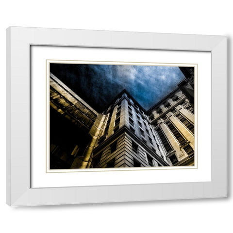 University Avenue Toronto No 3302 Color White Modern Wood Framed Art Print with Double Matting by Carson, Brian