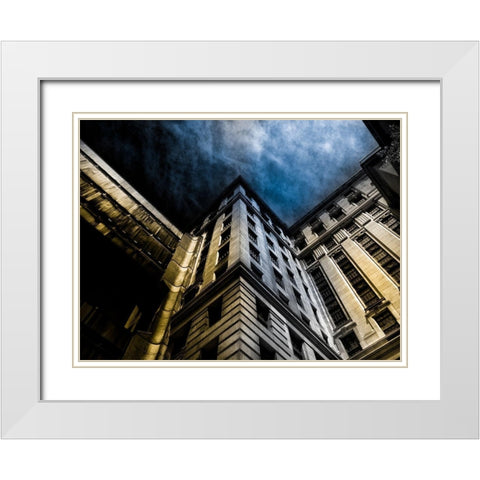 University Avenue Toronto No 3302 Color White Modern Wood Framed Art Print with Double Matting by Carson, Brian