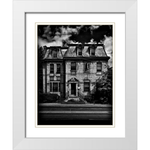 Dundas Street West Toronto No 370 White Modern Wood Framed Art Print with Double Matting by Carson, Brian