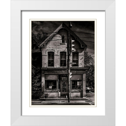 Dundas Street East Toronto No 374 White Modern Wood Framed Art Print with Double Matting by Carson, Brian