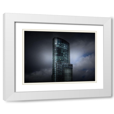 Yonge Street Toronto No 388 Color White Modern Wood Framed Art Print with Double Matting by Carson, Brian