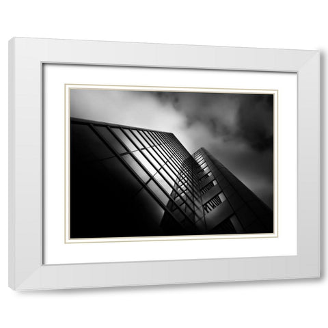 University Avenue Toronto No 5252 White Modern Wood Framed Art Print with Double Matting by Carson, Brian