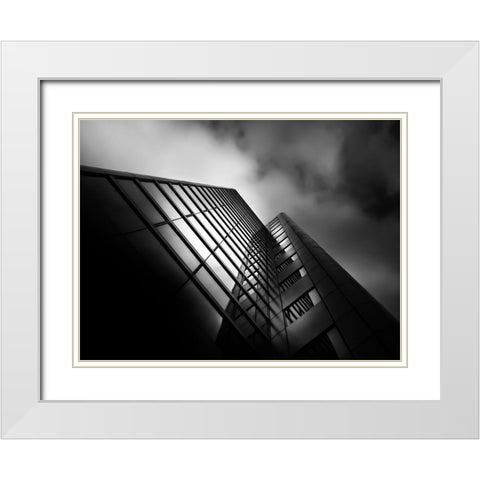 University Avenue Toronto No 5252 White Modern Wood Framed Art Print with Double Matting by Carson, Brian