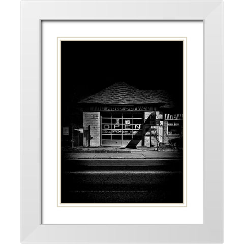 Danforth Avenue Toronto No 1030 White Modern Wood Framed Art Print with Double Matting by Carson, Brian