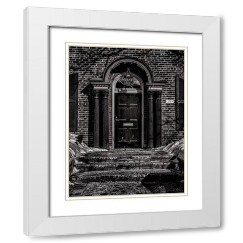 Yonge Street Toronto No 1067 White Modern Wood Framed Art Print with Double Matting by Carson, Brian