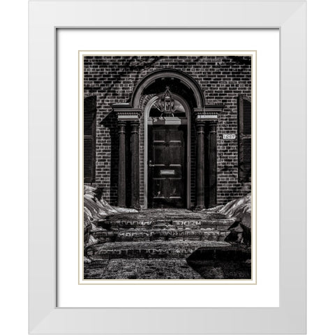Yonge Street Toronto No 1067 White Modern Wood Framed Art Print with Double Matting by Carson, Brian