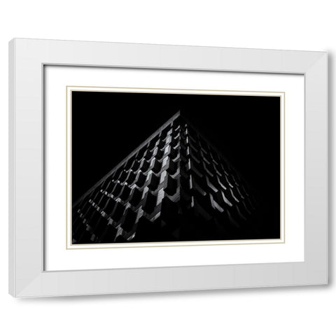 Yonge Street Toronto No 1867 White Modern Wood Framed Art Print with Double Matting by Carson, Brian