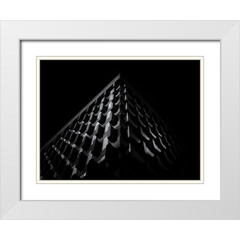 Yonge Street Toronto No 1867 White Modern Wood Framed Art Print with Double Matting by Carson, Brian