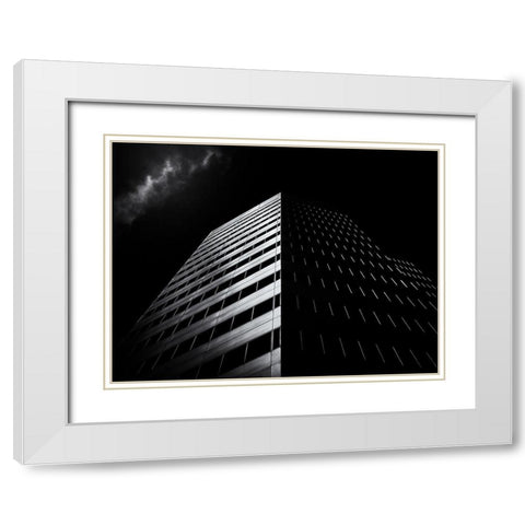 Yonge Street Toronto No 4711 White Modern Wood Framed Art Print with Double Matting by Carson, Brian