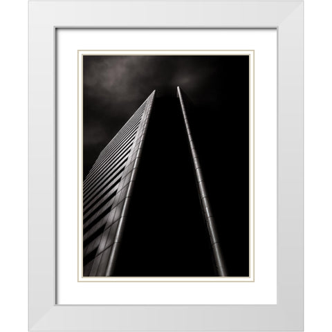 Yonge Street Toronto No 4950 White Modern Wood Framed Art Print with Double Matting by Carson, Brian