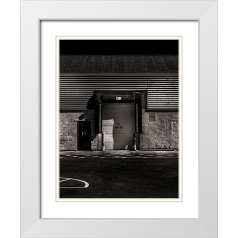 No Parking No 1 White Modern Wood Framed Art Print with Double Matting by Carson, Brian