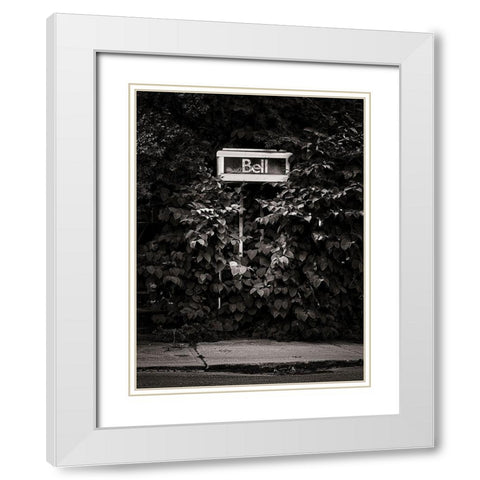 Phone Booth No 5 White Modern Wood Framed Art Print with Double Matting by Carson, Brian