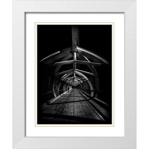 Puente de Luz Bridge Toronto No 1 White Modern Wood Framed Art Print with Double Matting by Carson, Brian