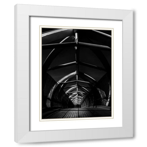 Puente de Luz Bridge Toronto No 2 White Modern Wood Framed Art Print with Double Matting by Carson, Brian