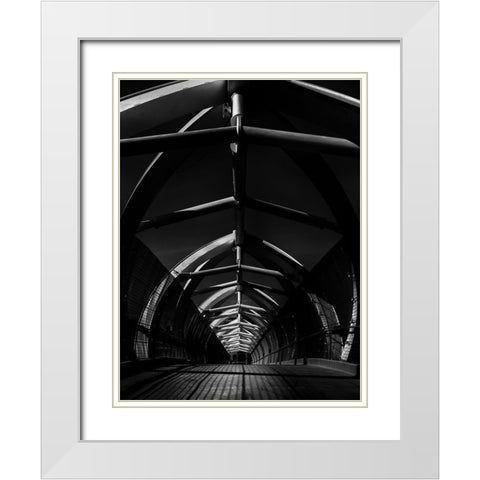 Puente de Luz Bridge Toronto No 2 White Modern Wood Framed Art Print with Double Matting by Carson, Brian