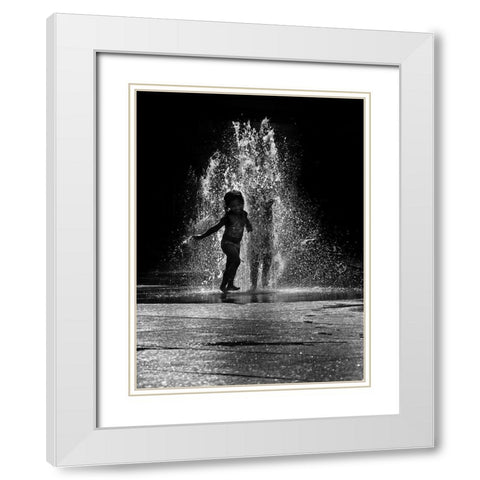 Summertime Funtime No 2 White Modern Wood Framed Art Print with Double Matting by Carson, Brian