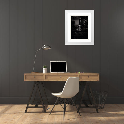 St Clair Street Car Toronto Toned White Modern Wood Framed Art Print with Double Matting by Carson, Brian