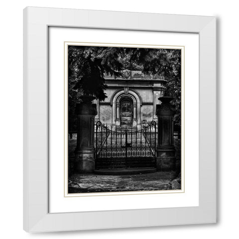 Tombstone Shadow No 6 White Modern Wood Framed Art Print with Double Matting by Carson, Brian