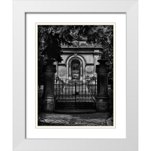 Tombstone Shadow No 6 White Modern Wood Framed Art Print with Double Matting by Carson, Brian