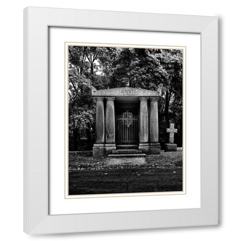Tombstone Shadow No 7 White Modern Wood Framed Art Print with Double Matting by Carson, Brian
