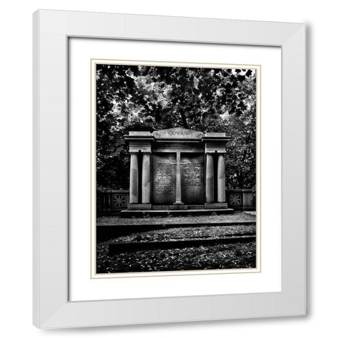 Tombstone Shadow No 8 White Modern Wood Framed Art Print with Double Matting by Carson, Brian