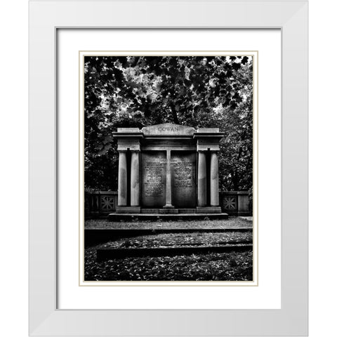 Tombstone Shadow No 8 White Modern Wood Framed Art Print with Double Matting by Carson, Brian