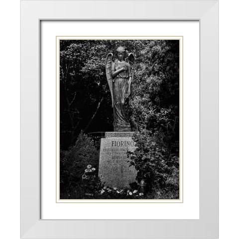 Tombstone Shadow No 18 White Modern Wood Framed Art Print with Double Matting by Carson, Brian
