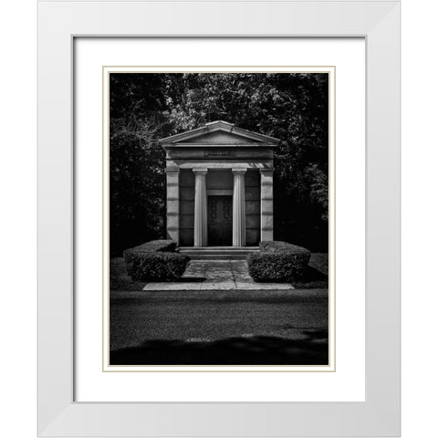 Tombstone Shadow No 19 White Modern Wood Framed Art Print with Double Matting by Carson, Brian