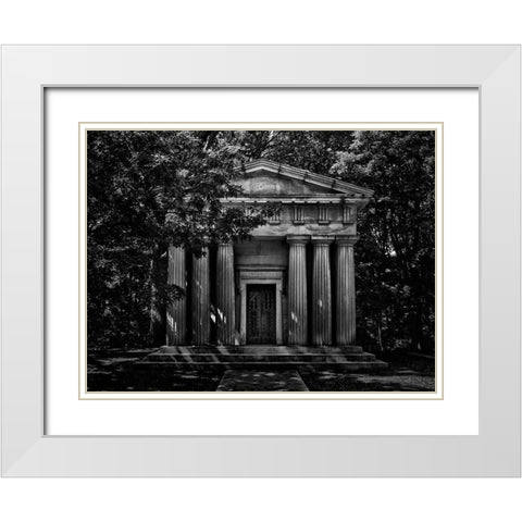 Tombstone Shadow No 22 White Modern Wood Framed Art Print with Double Matting by Carson, Brian
