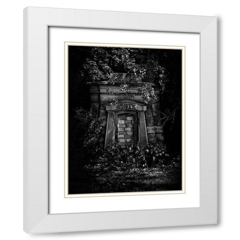 Tombstone Shadow No 27 White Modern Wood Framed Art Print with Double Matting by Carson, Brian