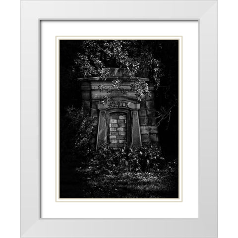 Tombstone Shadow No 27 White Modern Wood Framed Art Print with Double Matting by Carson, Brian