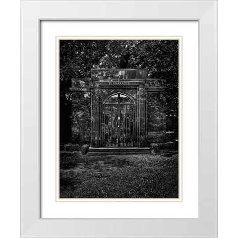 Tombstone Shadow No 29 White Modern Wood Framed Art Print with Double Matting by Carson, Brian