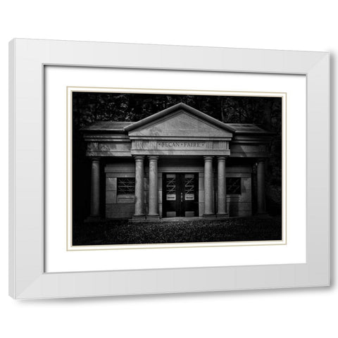 Tombstone Shadow No 31 White Modern Wood Framed Art Print with Double Matting by Carson, Brian