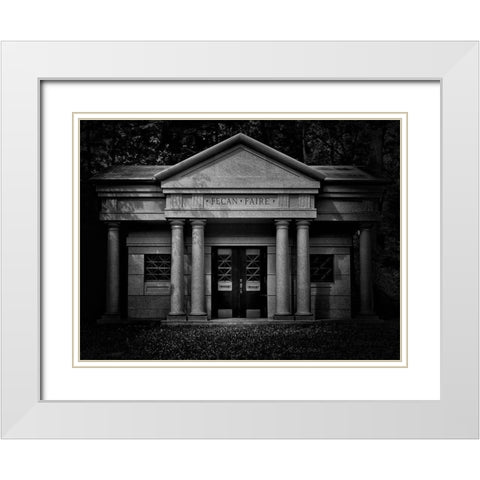Tombstone Shadow No 31 White Modern Wood Framed Art Print with Double Matting by Carson, Brian