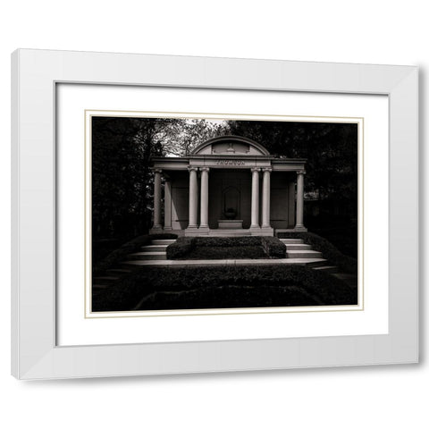 Tombstone Shadow No 32 White Modern Wood Framed Art Print with Double Matting by Carson, Brian