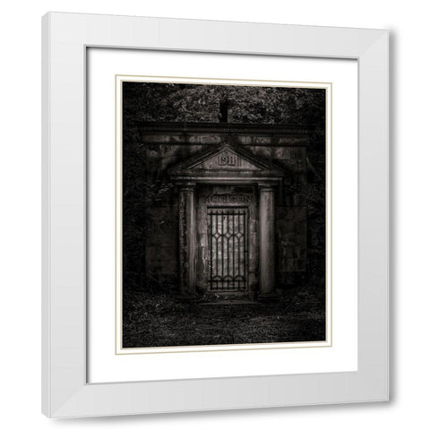 Tombstone Shadow No 35 White Modern Wood Framed Art Print with Double Matting by Carson, Brian