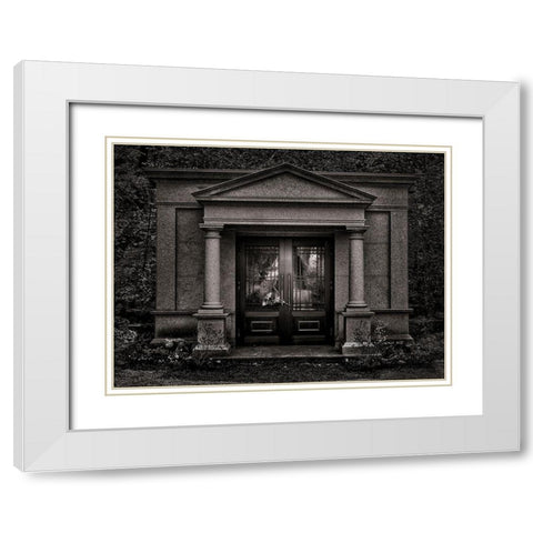 Tombstone Shadow No 36 White Modern Wood Framed Art Print with Double Matting by Carson, Brian