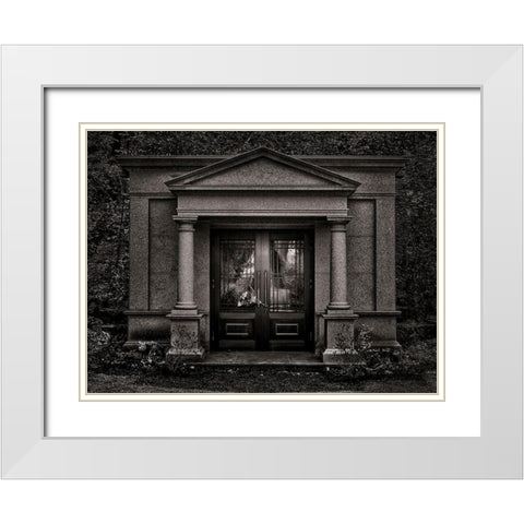 Tombstone Shadow No 36 White Modern Wood Framed Art Print with Double Matting by Carson, Brian