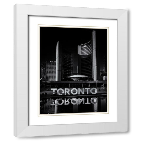 Toronto City Hall No 1 White Modern Wood Framed Art Print with Double Matting by Carson, Brian