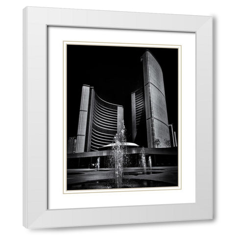Toronto City Hall No 7 White Modern Wood Framed Art Print with Double Matting by Carson, Brian