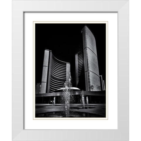 Toronto City Hall No 7 White Modern Wood Framed Art Print with Double Matting by Carson, Brian